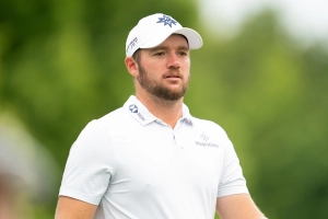 Horsfield am 17. Loch bei der LIV Golf Team Championship Michigan