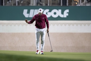 Fireballs Captain Sergio Garcia auf dem Green von Loch 9