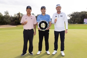 Anthony Kim, Richard T. Lee und Bjorn Hellgren (v.l.)